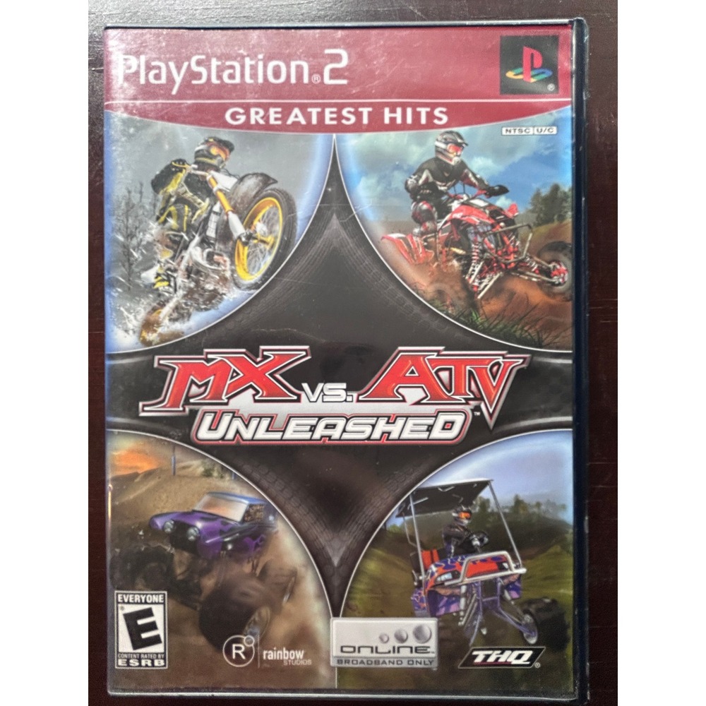 MX vs ATV Unleashed Sony PlayStation 2 PS2 Greatest Hits THQ Racing Game-Tested
